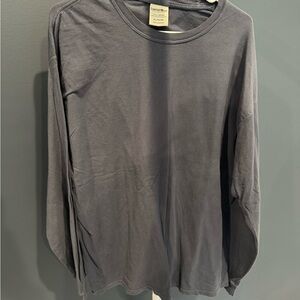 Men’s Long Sleeve Crewneck Tee - Charcoal